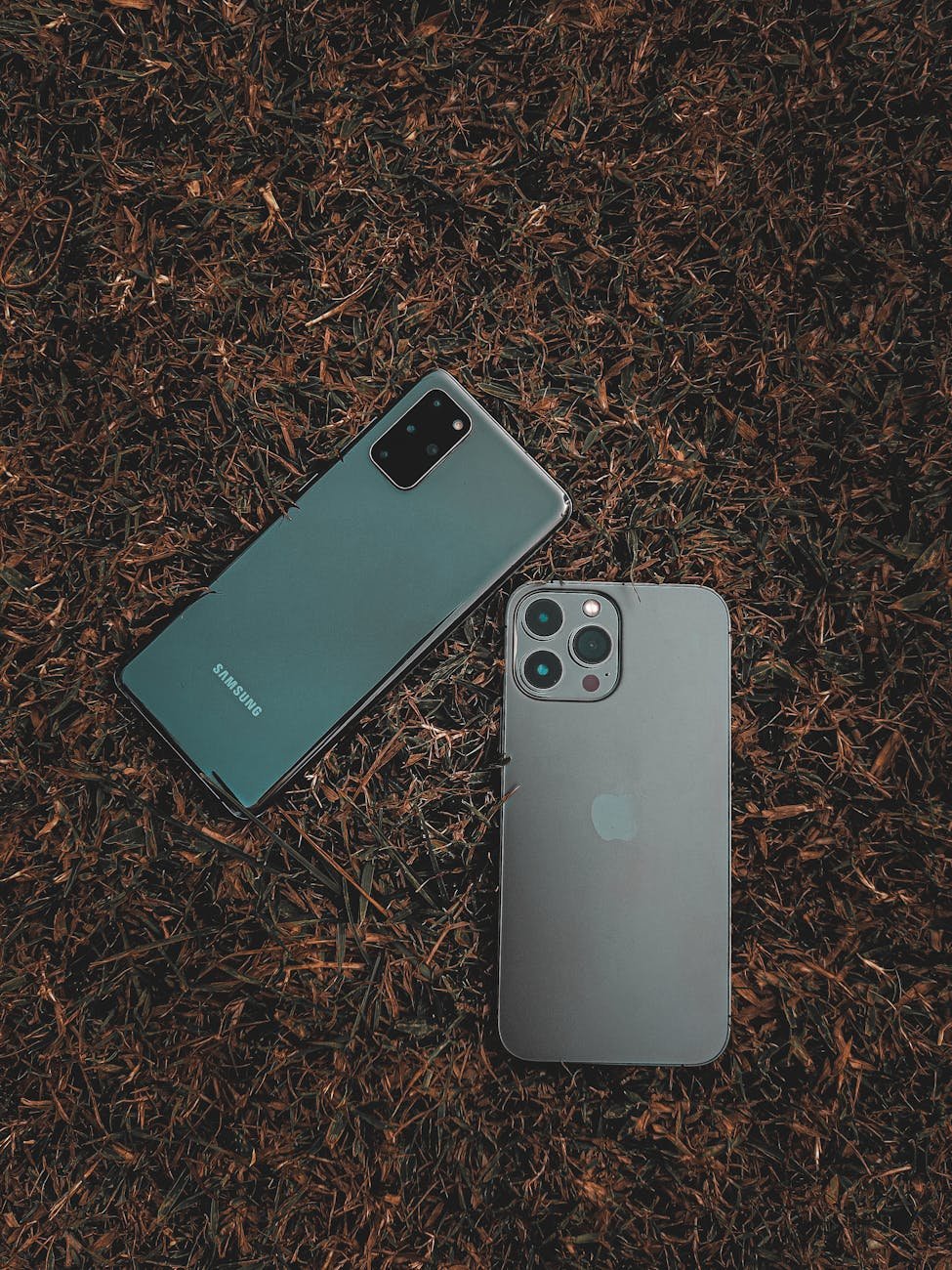 smartphones on ground